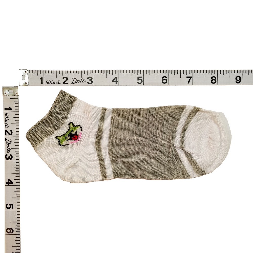 5 Pairs Tutuanna Socks - Gray & White Shiba